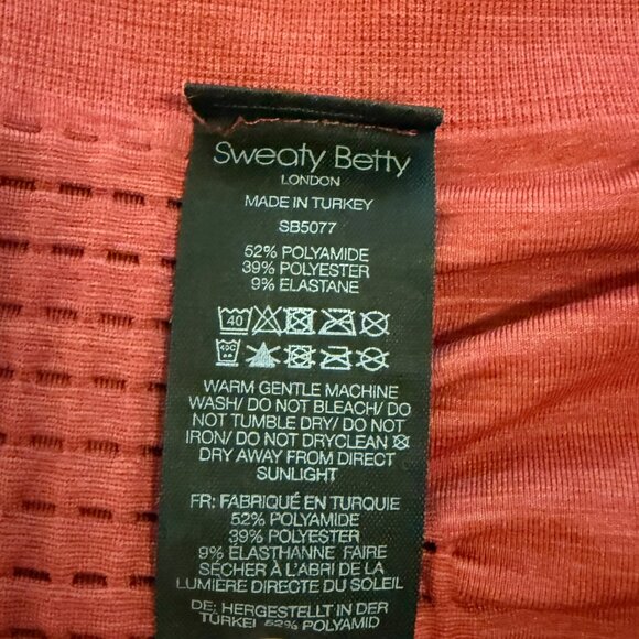 Sweaty Betty Stamina Longline Sports Bra Renaissance Red Size Medium - Picture 6 of 6